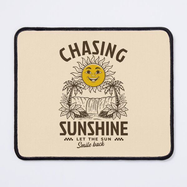 Item preview, Chasing Sunshine Retro Smiling Sun Tropical Waterfall Vintage Style Design designed and sold by adipra.
