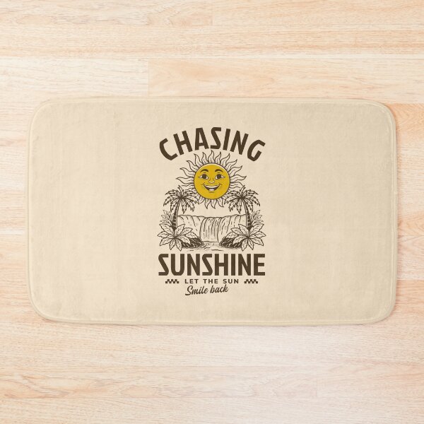 Item preview, Chasing Sunshine Retro Smiling Sun Tropical Waterfall Vintage Style Design designed and sold by adipra.