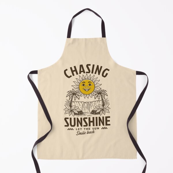 Item preview, Chasing Sunshine Retro Smiling Sun Tropical Waterfall Vintage Style Design designed and sold by adipra.