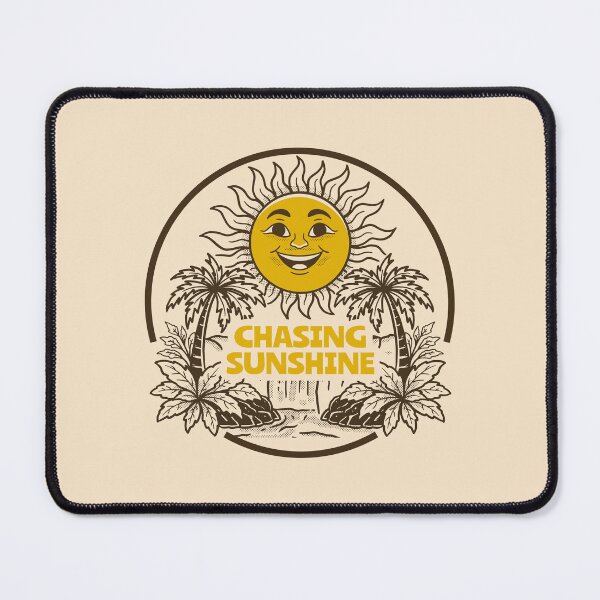 Item preview, Chasing Sunshine Retro Smiling Sun Tropical Waterfall Vintage Style Design designed and sold by adipra.