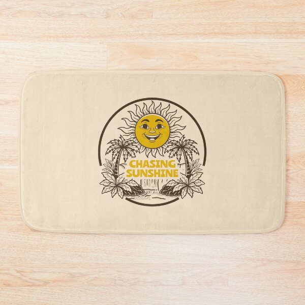 Item preview, Chasing Sunshine Retro Smiling Sun Tropical Waterfall Vintage Style Design designed and sold by adipra.