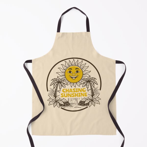 Item preview, Chasing Sunshine Retro Smiling Sun Tropical Waterfall Vintage Style Design designed and sold by adipra.