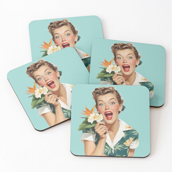 Item preview, Vintage Pin-Up Floral Surprise designed and sold by junkydotcom.
