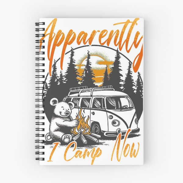 Item preview, Apparently I Camp Now Funny Bear Camper Van designed and sold by LunaPixelStudio.