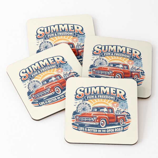 Item preview, Summer Fun and Freedom Vintage Truck Americana designed and sold by SplashTastic.