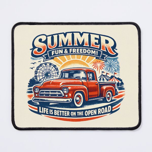 Item preview, Summer Fun and Freedom Vintage Truck Americana designed and sold by SplashTastic.