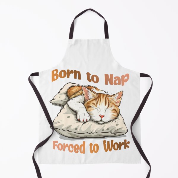 Item preview, Born To Nap Forced To Work Funny Sleeping Cat designed and sold by LunaPixelStudio.