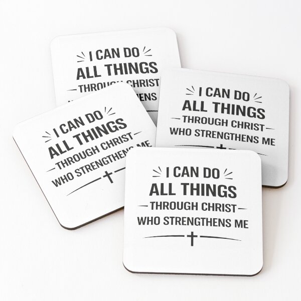 Item preview, Copy of I Can Do All Things Through Christ – Christian Faith Inspirational Quote designed and sold by MARSHORY.