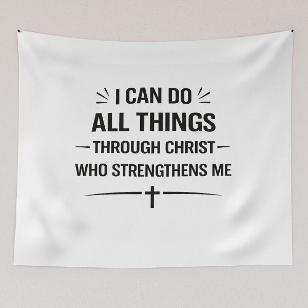 Item preview, Copy of I Can Do All Things Through Christ – Christian Faith Inspirational Quote designed and sold by MARSHORY.