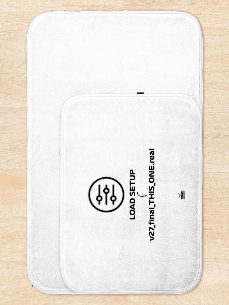 Thumbnail 5 of 6, Bath Mat, Sim Racing Setup v27 Design | Racing Setup Motorsport Meme designed and sold by GozzillaSHOP.