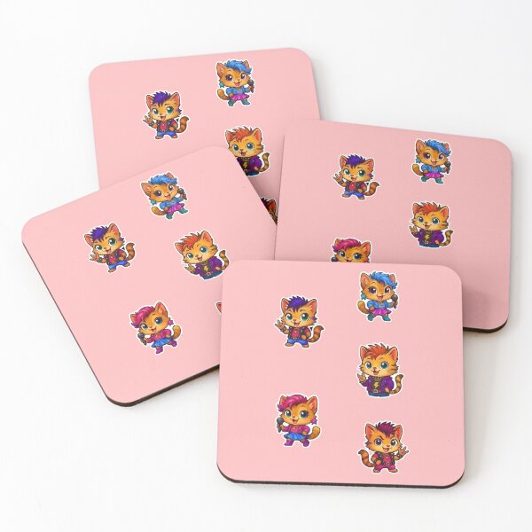Item preview, Punk Rock Cats – Colorful Cartoon Cat Stickers with Attitude designed and sold by Good Vibes .
