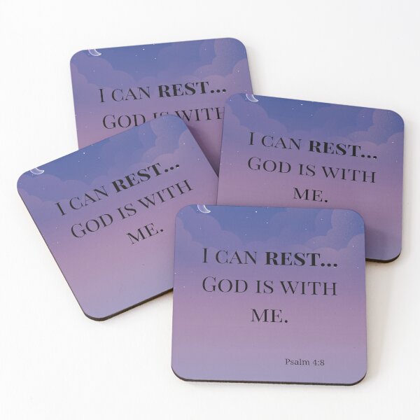 Item preview, I Can Rest, God Is With Me – Psalm 4:8 designed and sold by CeciReynaga.