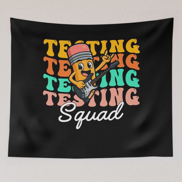 Item preview, Funny Rock Star Testing Squad Pencil Retro Teacher designed and sold by KroghDs.