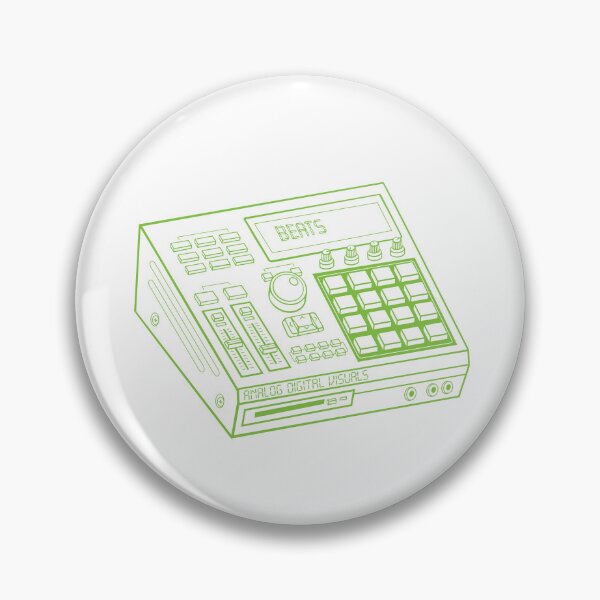 Item preview, MPC Beat Machine Hip Hop Producer Tee (Yellow Green Lines) – Boom Bap Sampler Beatmaker Streetwear T-Shirt designed and sold by analogdigitalvz.