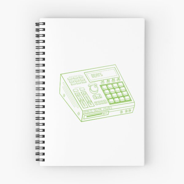 Artikelvorschau, MPC Beat Machine Hip-Hop-Produzenten-T-Shirt (Gelb-Grüne Linien) – Boom Bap Sampler Beatmaker Streetwear T-Shirt entworfen und verkauft von analogdigitalvz.