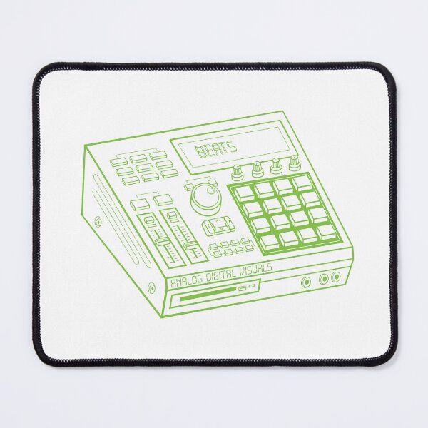 Item preview, MPC Beat Machine Hip Hop Producer Tee (Yellow Green Lines) – Boom Bap Sampler Beatmaker Streetwear T-Shirt designed and sold by analogdigitalvz.