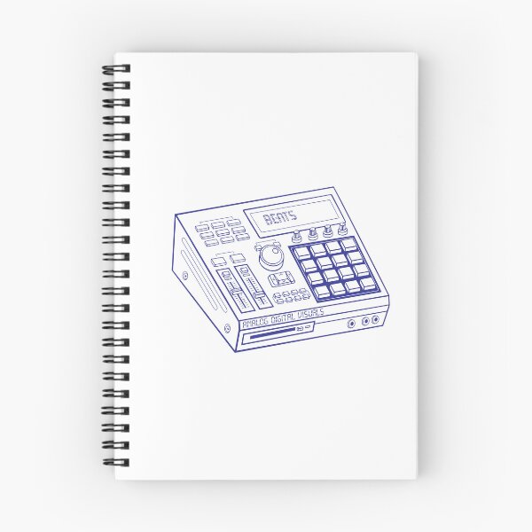Artikelvorschau, MPC Beat Machine Hip-Hop-Produzenten-T-Shirt (Blaue Linien) – Boom Bap Sampler Beatmaker Streetwear T-Shirt entworfen und verkauft von analogdigitalvz.