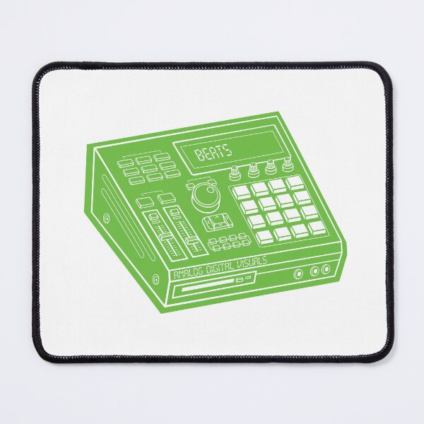 Item preview, MPC Beat Machine Hip Hop Producer Tee (White Lines + Apple Green Drop Shadow) – Boom Bap Sampler Beatmaker Streetwear T-Shirt designed and sold by analogdigitalvz.