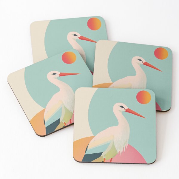 Item preview, Stork Illustration – Elegant Bird Nature Design designed and sold by BobaBunny76.