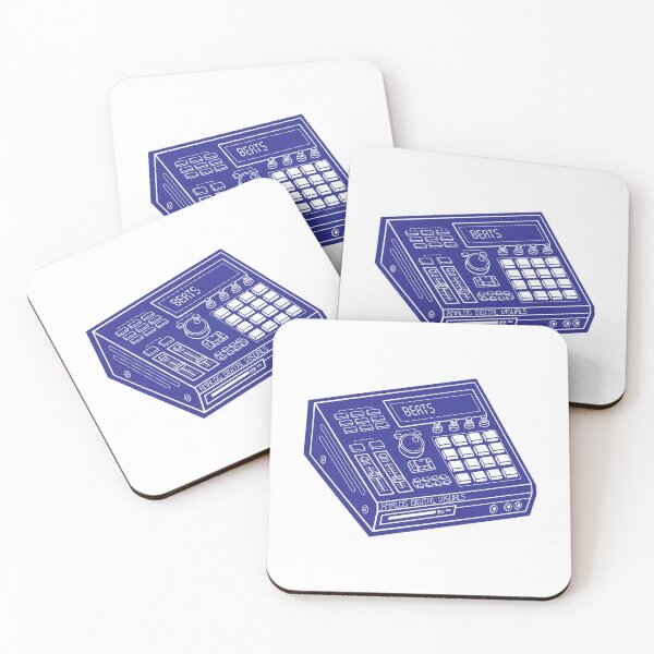 Item preview, MPC Beat Machine Hip Hop Producer Tee (White Lines + Blue Drop Shadow) – Boom Bap Sampler Beatmaker Streetwear T-Shirt designed and sold by analogdigitalvz.
