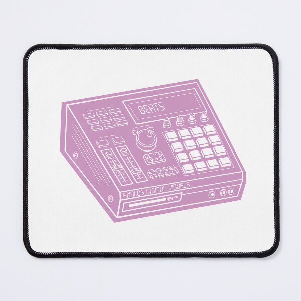 Item preview, MPC Beat Machine Hip Hop Producer Tee (White Lines + Pastel Violet Drop Shadow) – Boom Bap Sampler Beatmaker Streetwear T-Shirt designed and sold by analogdigitalvz.