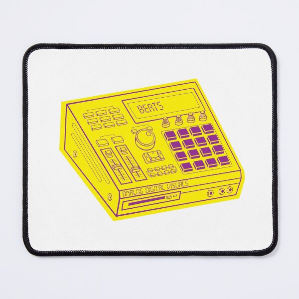 Item preview, MPC Beat Machine Hip Hop Producer Tee (Violet Lines + Yellow Rose Drop Shadow) – Boom Bap Sampler Beatmaker Streetwear T-Shirt designed and sold by analogdigitalvz.