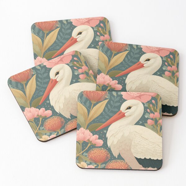 Item preview, Stork Illustration – Elegant Bird Nature Design designed and sold by BobaBunny76.