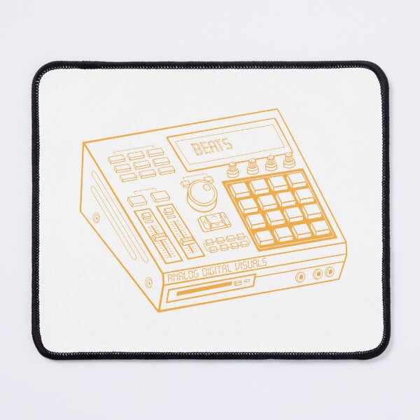 Item preview, MPC Beat Machine Hip Hop Producer Tee (Yellow Orange Lines) – Boom Bap Sampler Beatmaker Streetwear T-Shirt designed and sold by analogdigitalvz.