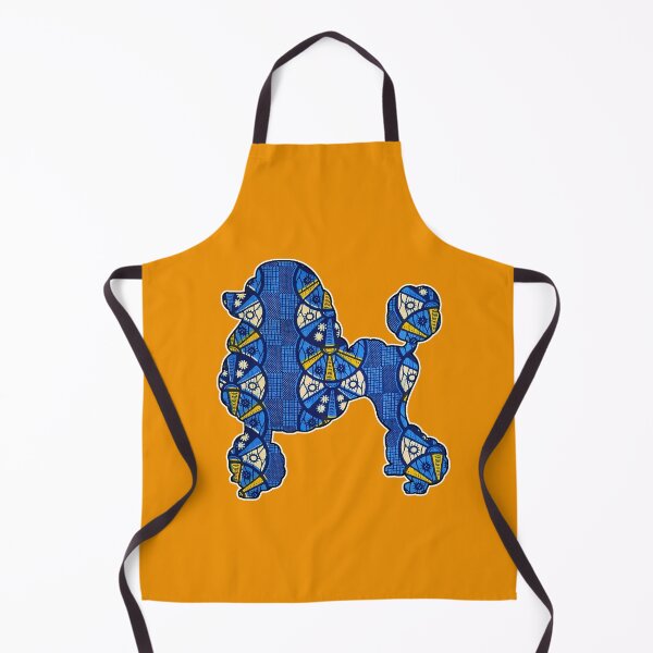 Item preview, Blu and Gold Disc African Print Poodle designed and sold by artbyomega.