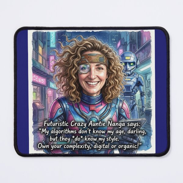 Item preview, Futuristic Auntie Ñanga Cyberpunk Style: Digital Complexity Art designed and sold by KabronX.
