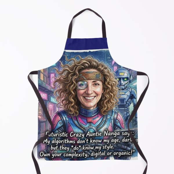 Item preview, Futuristic Auntie Ñanga Cyberpunk Style: Digital Complexity Art designed and sold by KabronX.