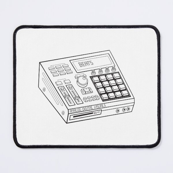 Item preview, MPC Beat Machine Hip Hop Producer Tee (Black Lines) Designs on Back/ Choose a Lighter Color/ – Boom Bap Sampler Beatmaker Streetwear T-Shirt designed and sold by analogdigitalvz.