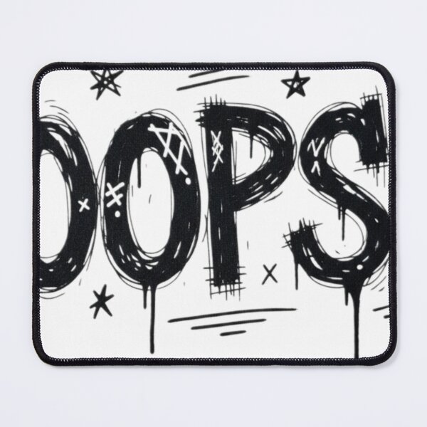 Item preview, OOPS Punk Zine Aesthetic Shirt – Black Ink Doodle designed and sold by CoolEnthusias.