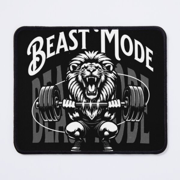 Item preview, Beast Mode Lion Weightlifting - Gym Motivation Barbell Squat designed and sold by GenZFashion000.