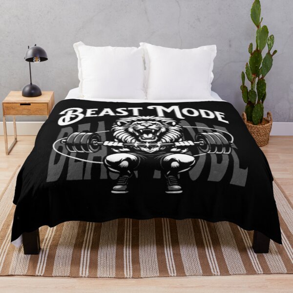 Item preview, Beast Mode Lion Weightlifting - Gym Motivation Barbell Squat designed and sold by GenZFashion000.