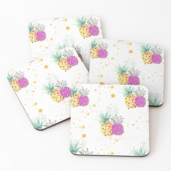 Item preview, Cheetah Print & Gold Pineapple Tropical Pattern designed and sold by Atlasoloji.
