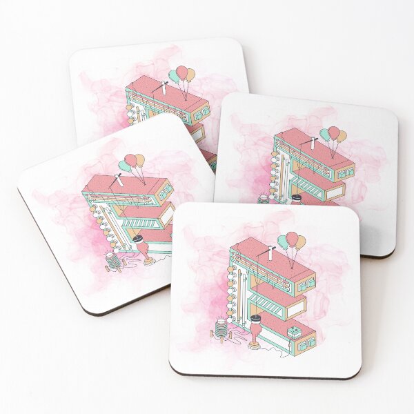 Item preview, Isometric Letter E - Pastel Neon Factory Typography designed and sold by Soluna Studio.