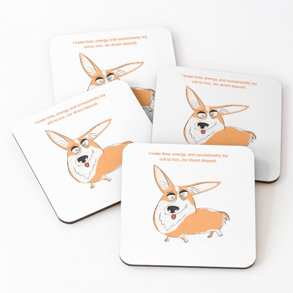 Item preview, exhausted corgi designed and sold by MirelaBadea.