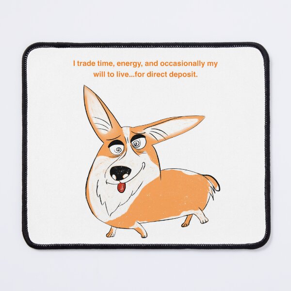 Item preview, exhausted corgi designed and sold by MirelaBadea.