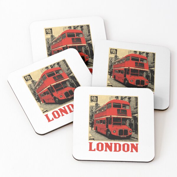 Item preview, Vintage London Double Decker Bus Street Funny Car Japanese Design designed and sold by dal-koz-ar.