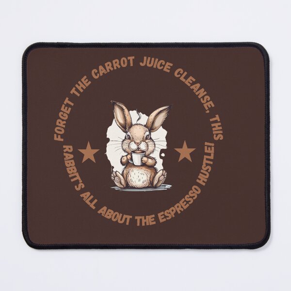 Item preview, Forget the Carrot Juice Rabbit Espresso Hustle Coffee Lover designed and sold by tineldesign.