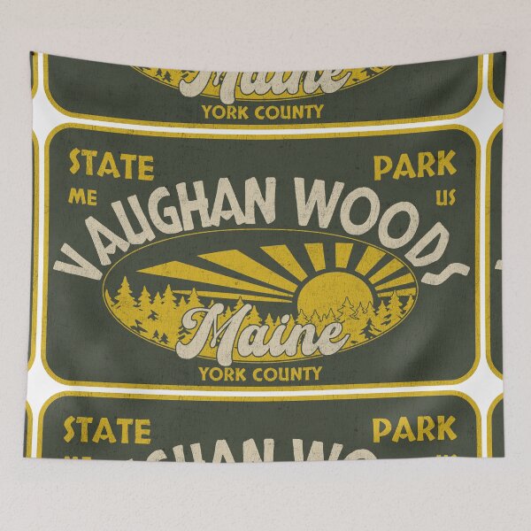 Item preview, Vaughan Woods State Park, York County, Maine, badge design designed and sold by Wanderful-roads.