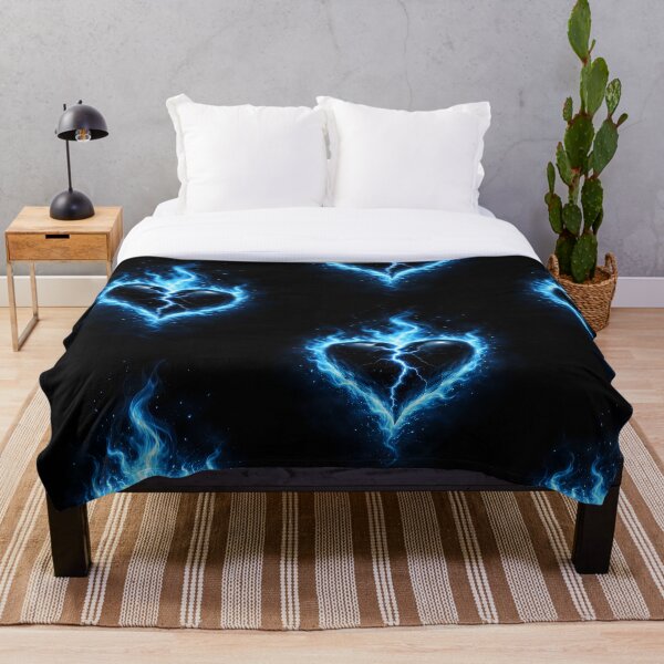 Item preview, Burning Broken Heart – Blue Flame Dark designed and sold by Flora 96.
