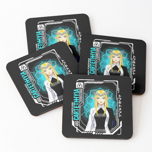 Item preview, Cartethyia Blonde Elf Girl Thorn Crown Teal Lightning Cyber Hex Grid Futuristic designed and sold by graphixpolash.