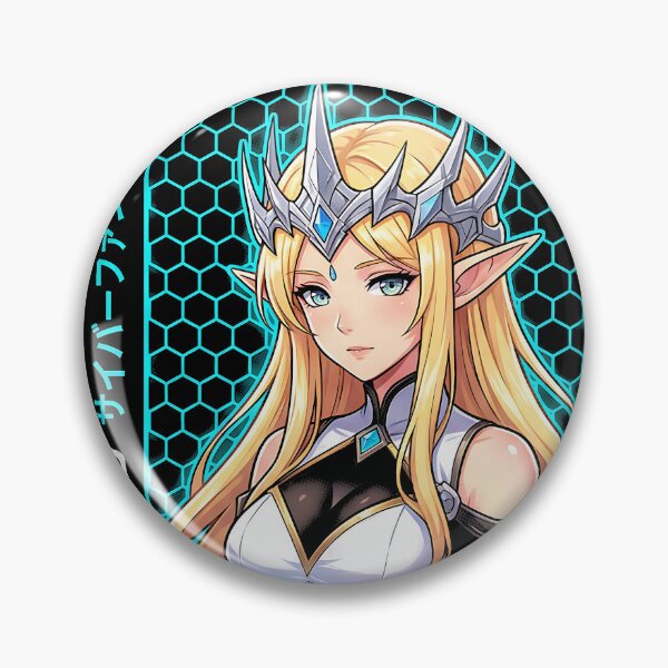 Item preview, Cartethyia Blonde Elf Queen Spike Crown Blue Orb Aero Futuristic designed and sold by graphixpolash.