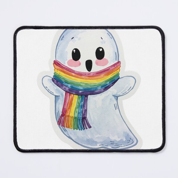 Item preview, Ghost with Rainbow Scarf designed and sold by PamLeeDesign.