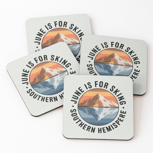 Item preview, Retro June Is For Skiing Southern Hemisphere Mountain Adventure designed and sold by SplashTastic.