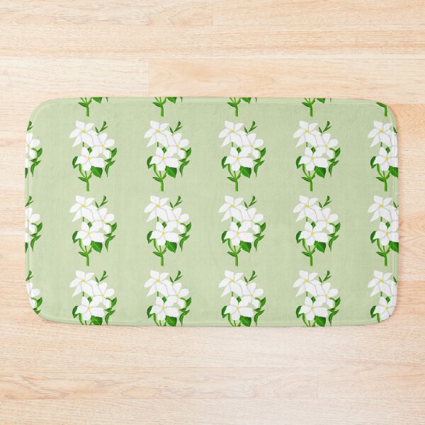 Item preview, Serene Jasmine Bloom Subtle Botanical Pattern -Vintage Pastel Green designed and sold by Svasti Arts and Designs.