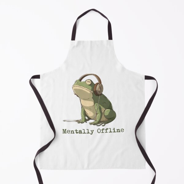 Item preview, Introvert Frog with Headphones – Mentally Offline LoFi Aesthetic Cute Frog Design designed and sold by ayatstudio.