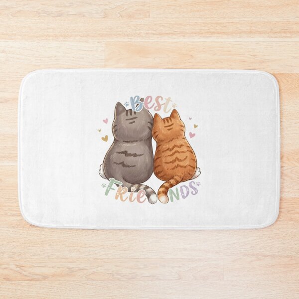 Item preview, Adorable Best Friends Cats Back View Illustration - Grey and Orange Tabby Sticker Design designed and sold by Stickivo.